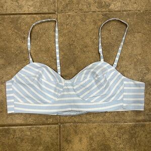 Anthropologie x Mare Marr Blue and white striped crop top size M